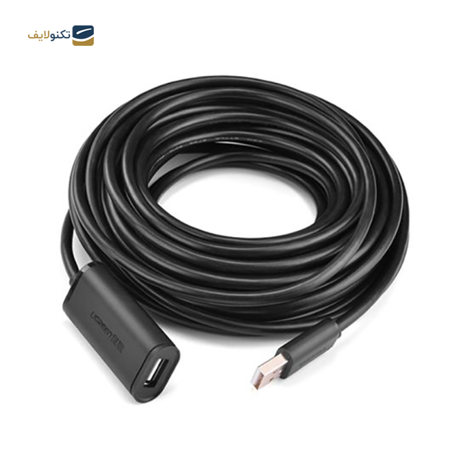 کابل تبدیل USB نری به مادگی یوگرین US121 مدل 10323 طول 15 متر - UGREEN US121-10323 USB2.0 Extension Cable 15m