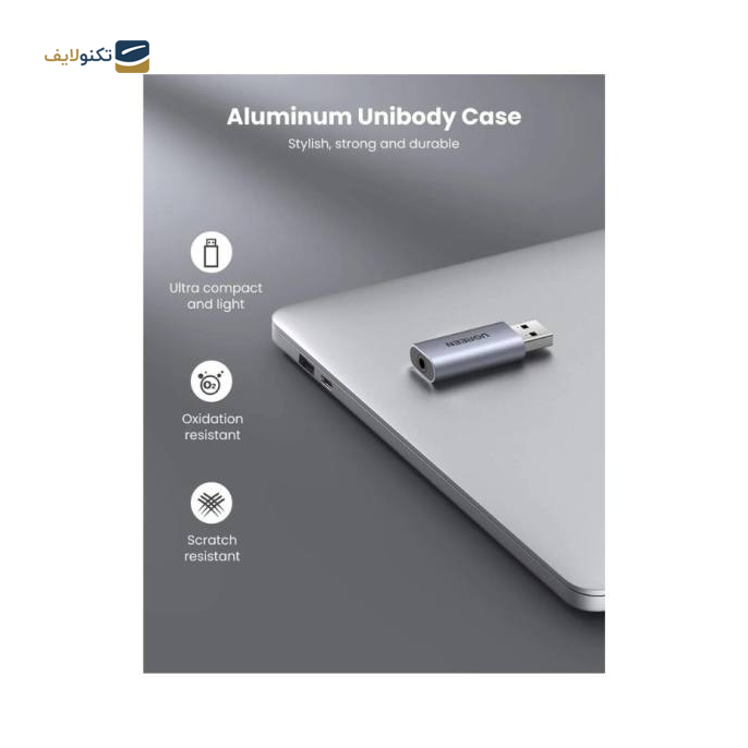 مبدل یو اس بی به جک 3.5 میلی متری یوگرین CM383 مدل 80864 - UGREEN CM383-80864 USB to 3.5mm Audio Input