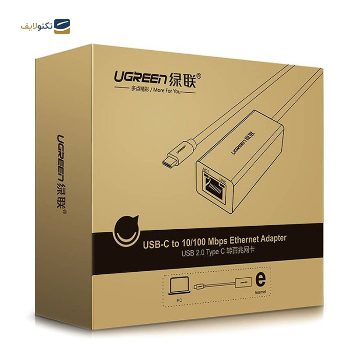 کابل USB-C به شبکه یوگرین مدل 30287   - UGREEN 30287 USB-C to Ethernet