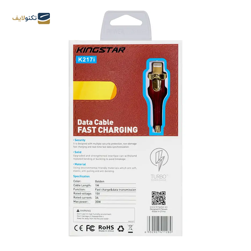 کابل لایتنینگ کینگ استار مدل K217i طول 1 متر - Kingstar K217i Lightening Cable 1M