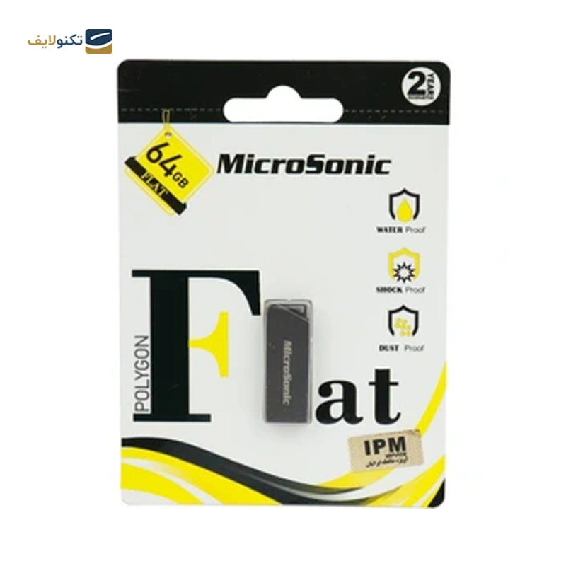 فلش مموری میکروسونیک مدل Flat ظرفیت 64 گیگابایت - Microsonic Flat Flash Memory - 64GB