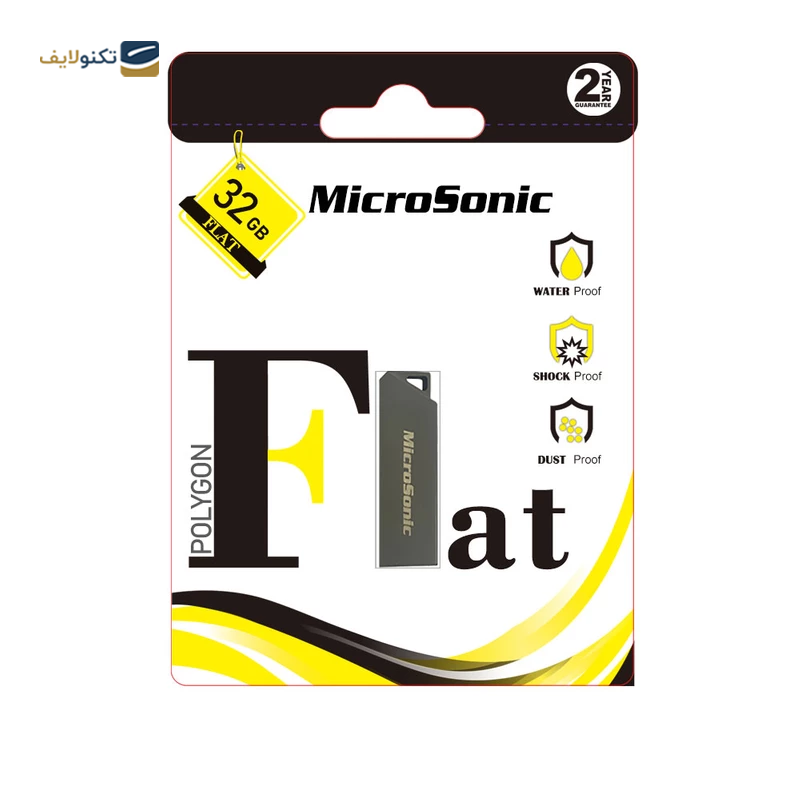 فلش مموری میکروسونیک مدل Flat ظرفیت 32 گیگابایت - Microsonic Flat Flash Memory - 32GB