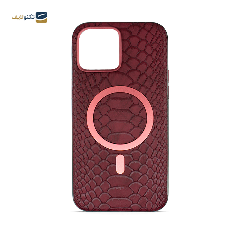 قاب گوشی اپل iPhone 12 Pro مک کوی مدل Snake Skin چرمی مگ‌ سیف دار - MacCoy Snake Skin MagSafe Military Cover For Apple iPhone 12 Pro