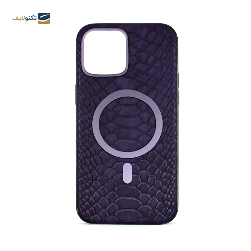 قاب گوشی اپل iPhone 12 Pro مک کوی مدل Snake Skin چرمی مگ‌ سیف دار - MacCoy Snake Skin MagSafe Military Cover For Apple iPhone 12 Pro