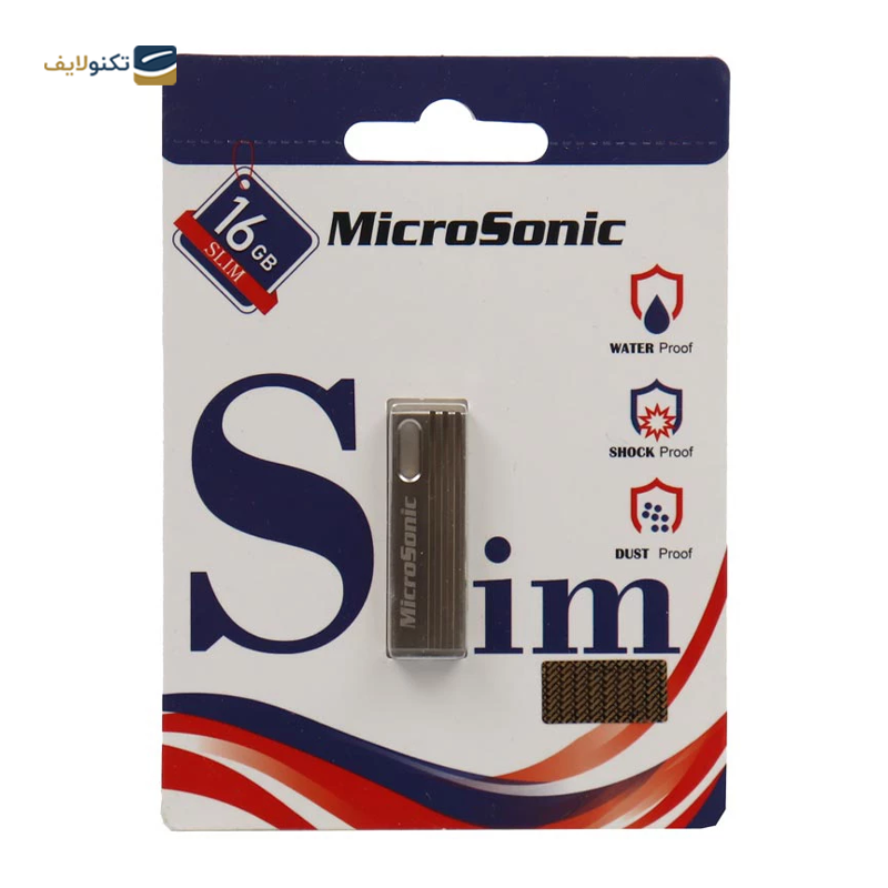 فلش مموری میکروسونیک مدل Slim ظرفیت 16 گیگابایت - Microsonic Slim Flash Memory - 16GB