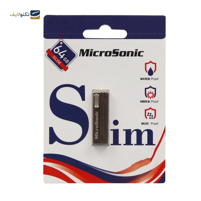 فلش مموری میکروسونیک مدل Slim ظرفیت 64 گیگابایت - Microsonic Slim Flash Memory - 64GB