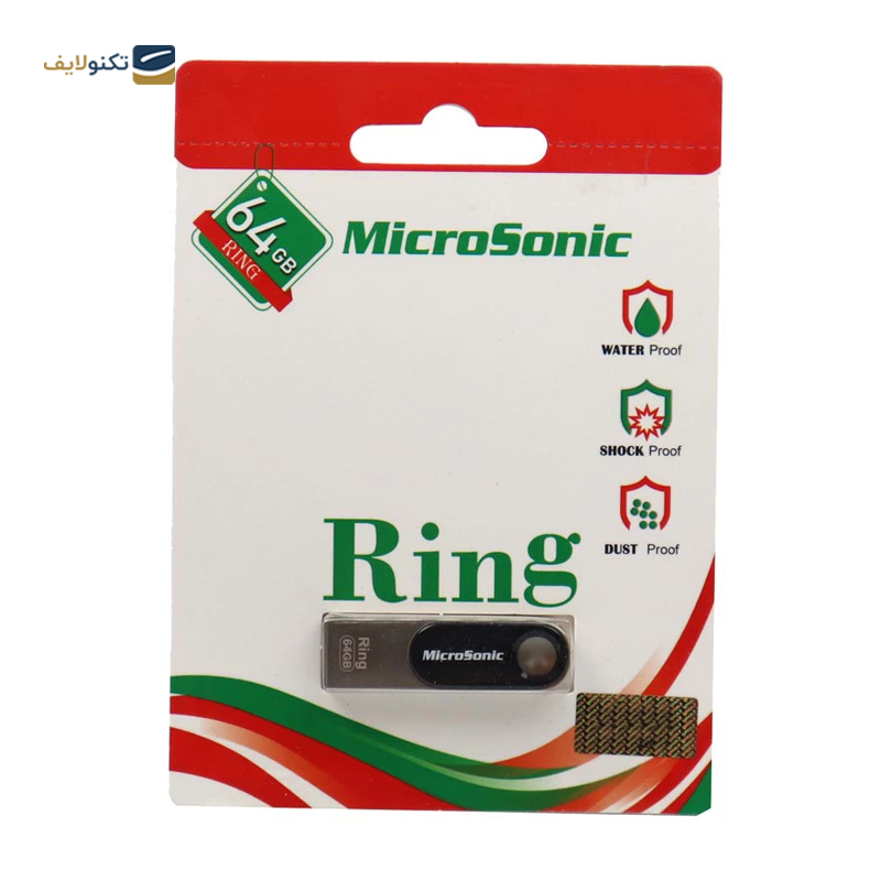 فلش مموری میکروسونیک مدل Ring ظرفیت 64 گیگابایت - Microsonic Ring Flash Memory - 64GB