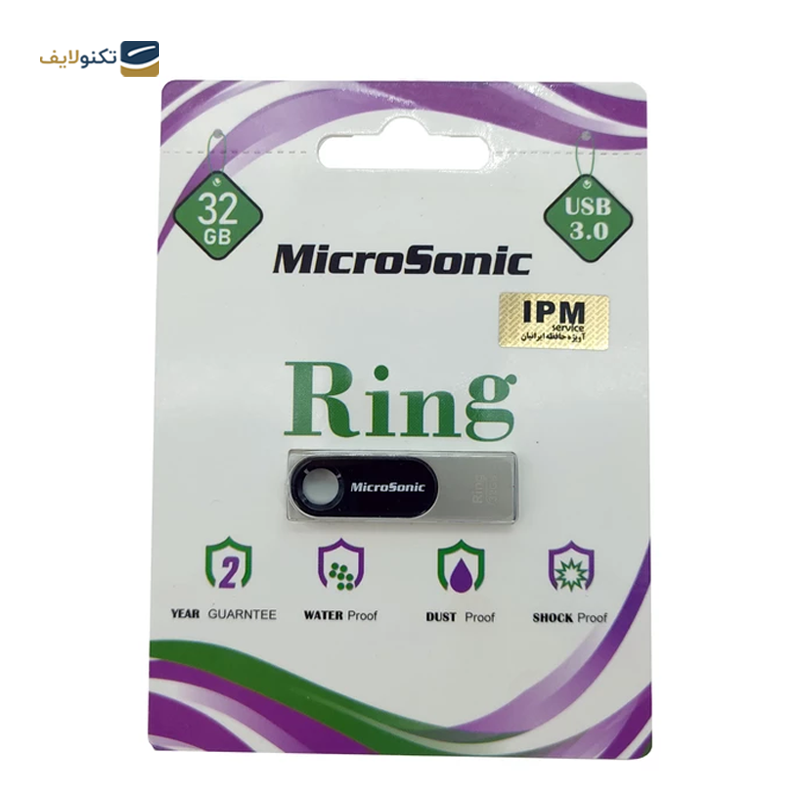 فلش مموری میکروسونیک مدل Ring ظرفیت 32 گیگابایت - Microsonic Ring Flash Memory - 32GB