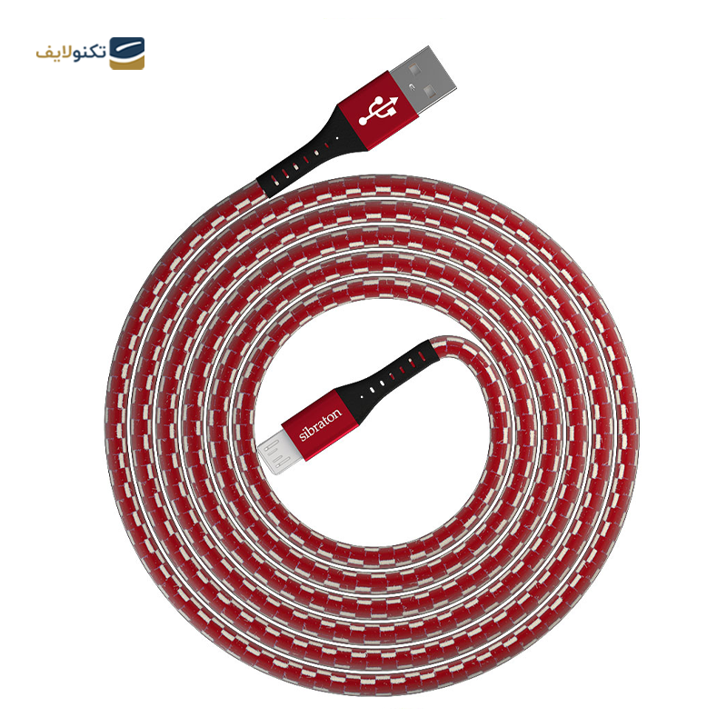 کابل میکرو یو اس بی سیبراتون مدل S250A طول 1.1 متر - Sibraton S250A USB to microUSB cable 1.1m