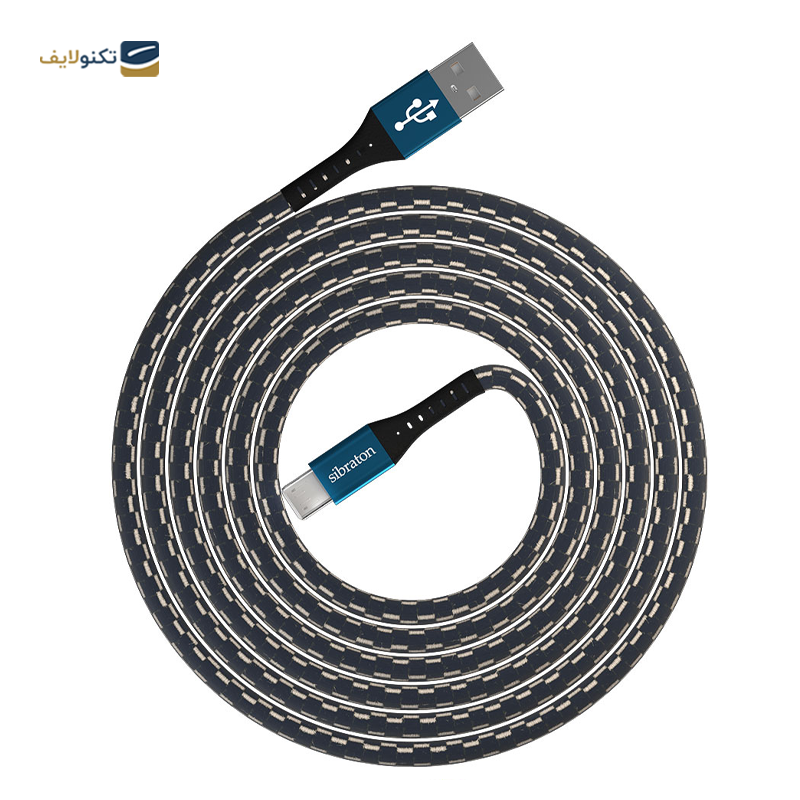 کابل میکرو یو اس بی سیبراتون مدل S250A طول 1.1 متر - Sibraton S250A USB to microUSB cable 1.1m