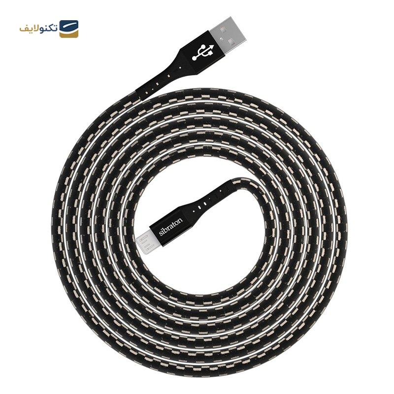 کابل میکرو یو اس بی سیبراتون مدل S250A طول 1.1 متر - Sibraton S250A USB to microUSB cable 1.1m