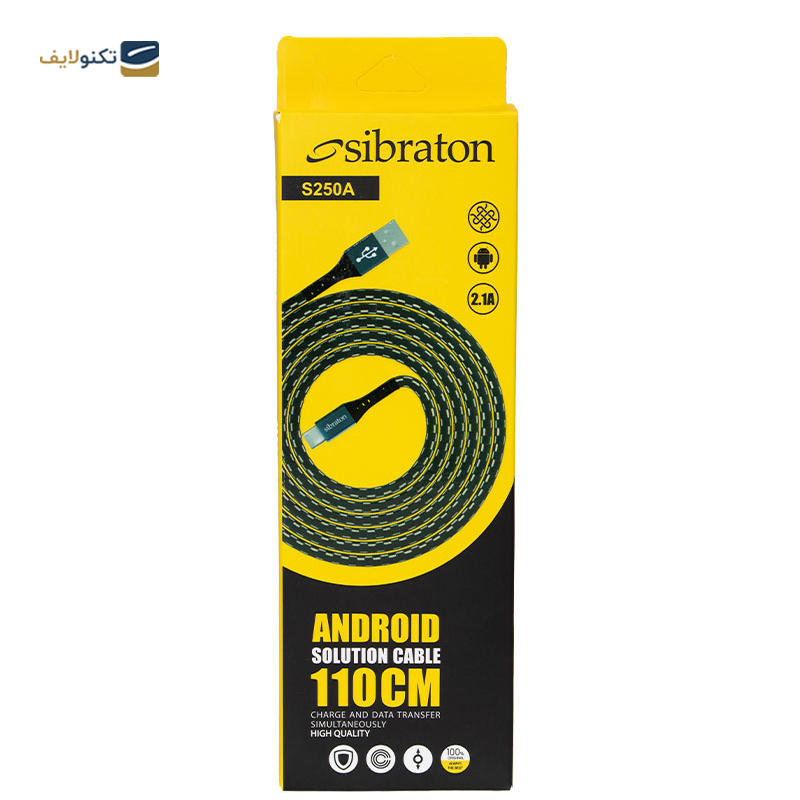 کابل میکرو یو اس بی سیبراتون مدل S250A طول 1.1 متر - Sibraton S250A USB to microUSB cable 1.1m