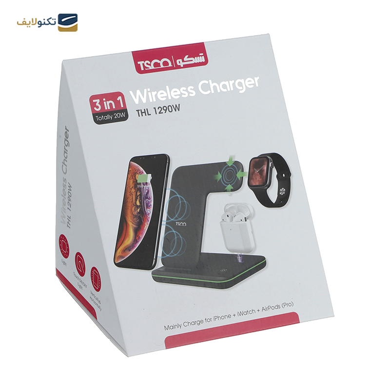 شارژر بی سیم تسکو مدل THL 1290W - TSCO THL 1290W Wireless Charger