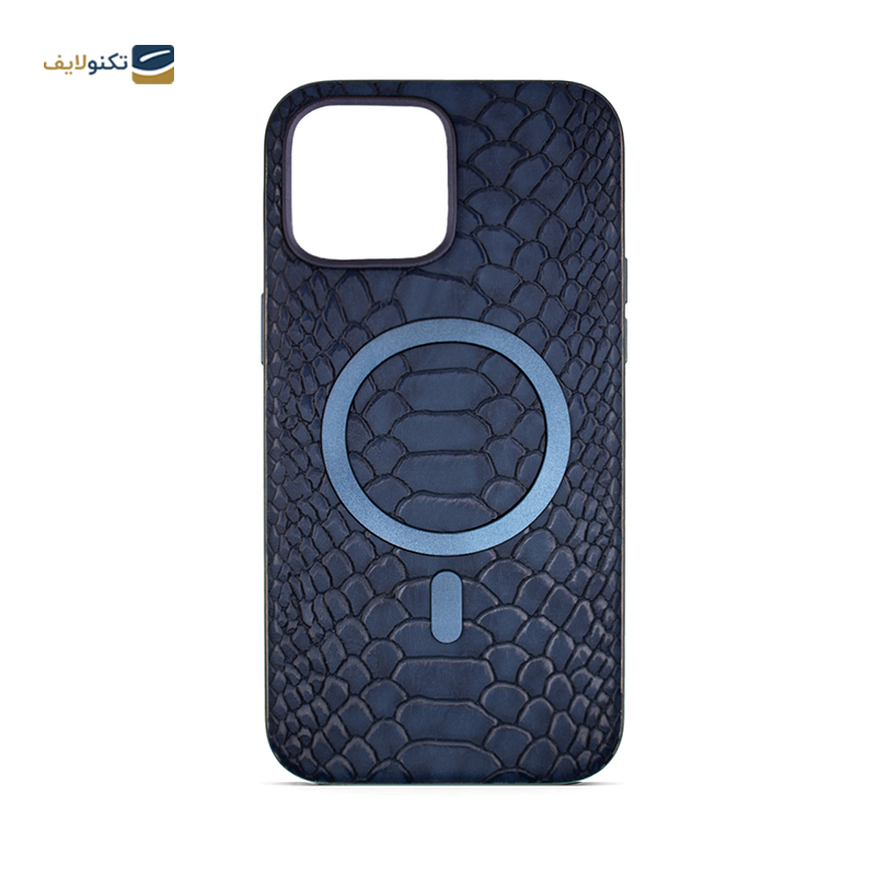 قاب گوشی اپل iPhone 14 Pro Max مک کوی مدل Snake Skin چرمی مگ‌ سیف دار - MacCoy Snake Skin MagSafe Military Cover For Apple iPhone 14 Pro Max