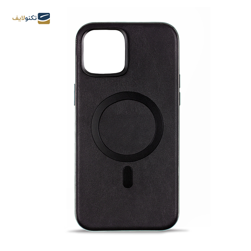 قاب گوشی اپل iPhone 15 Pro Max مک کوی مدل Military چرمی مگ‌ سیف دار - MacCoy Leather MagSafe Military Cover For Apple iPhone 15 Pro Max