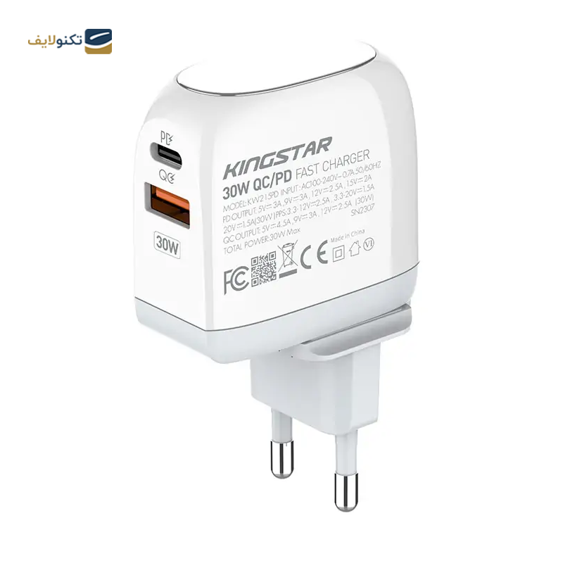 شارژر دیواری کینگ استار مدل KW215PD توان 30 وات - KingStar KW215PD Wall Charger