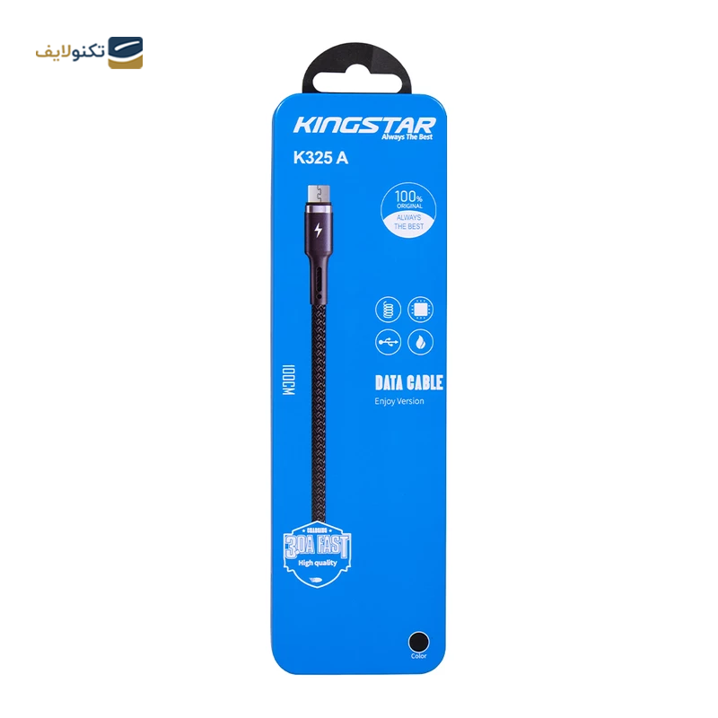 کابل میکرو یو اس بی کینگ استار مدل K325A طول 1 متر - King Star K325A microUSB to USB cable 1.0m