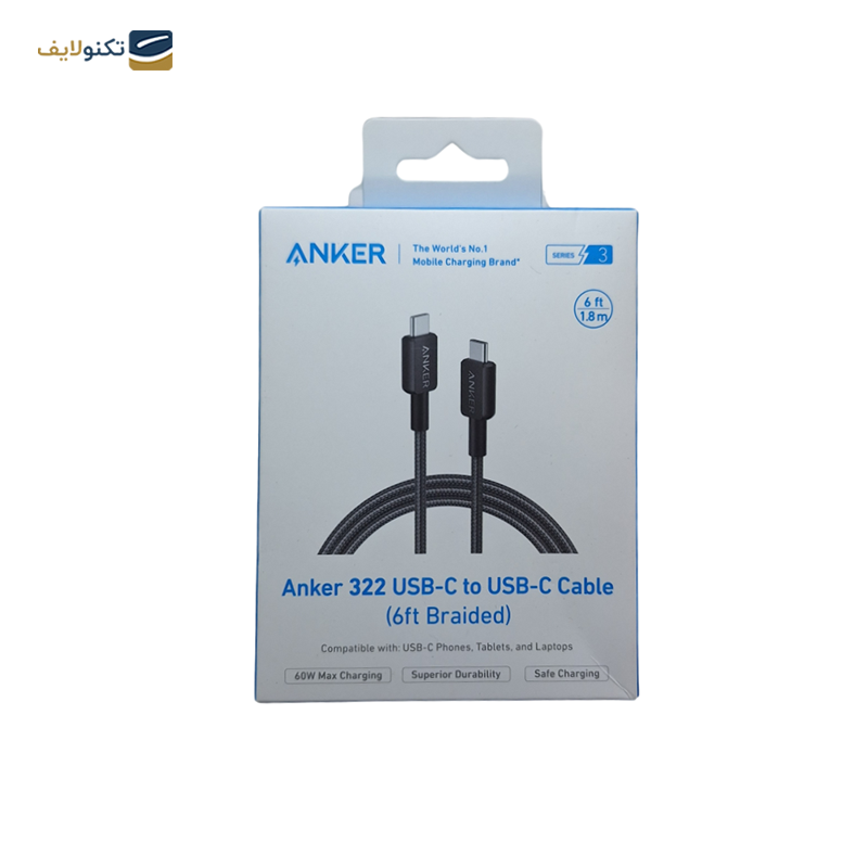 کابل دو سر تایپ سی انکر مدل 322 A81F5 طول 0.9 متر - Anker 322 A81F5 USB-C to USB-C cable 0.9m