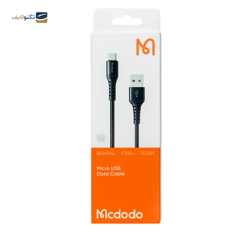کابل میکرو یو اس بی مک دودو مدل CA-2280 طول 0.2 متر - Mcdodo CA-2280 MicroUSB to USB cable 0.2m