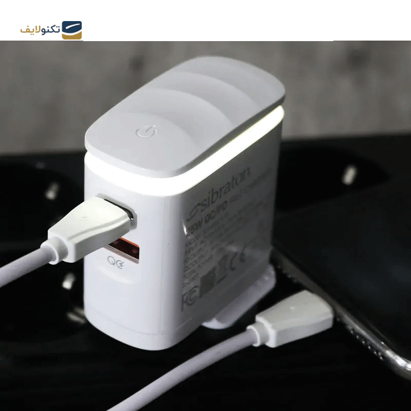 شارژر دیواری سیبراتون مدل S-W2225i-PD توان 25 وات - Sibraton S-W2225i-PD Wall Charger