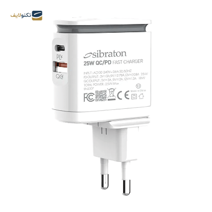 شارژر دیواری سیبراتون مدل S-W2225i-PD توان 25 وات - Sibraton S-W2225i-PD Wall Charger