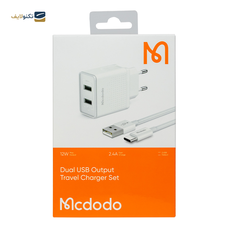 شارژر دیواری مک دودو مدل CH-3972 توان 12 وات به همراه کابل USB-C - Mcdodo CH-3972 Wall Charger