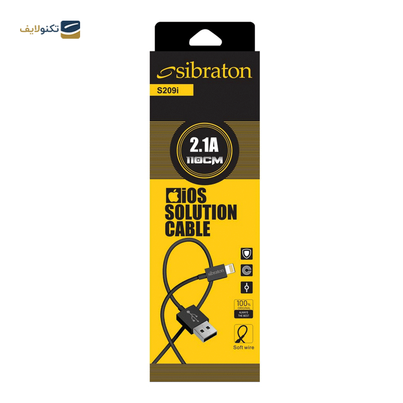 کابل لایتنینگ سیبراتون مدل S209i طول 1.1 متر - Sibraton S209i USB to Lightning cable 1.1m