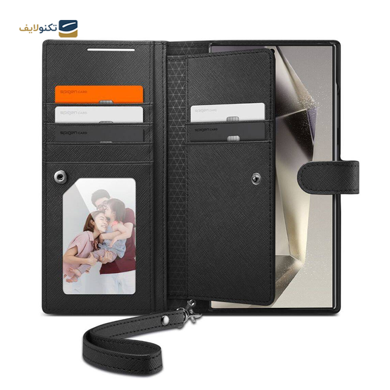 کاور گوشی Samsung Galaxy S24 Ultra اسپیگن مدل Wallet S Plus - Samsung Galaxy S24 Ultra Spigen Wallet S Plus Phone Cover