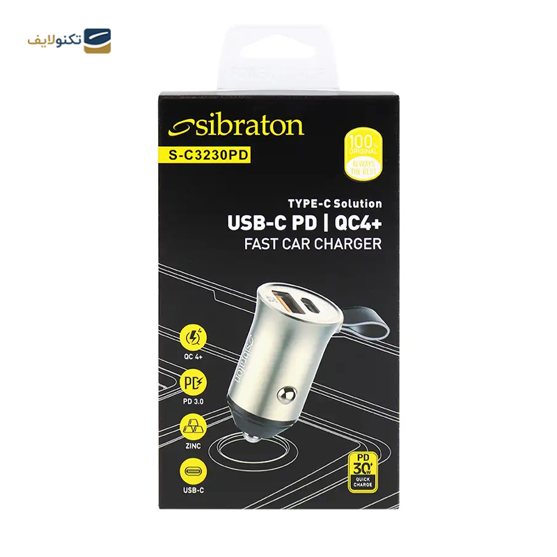 شارژر فندکی سیبراتون مدل S-C3230PD توان 30 وات - Sibraton S-C3230PD Wall Charger