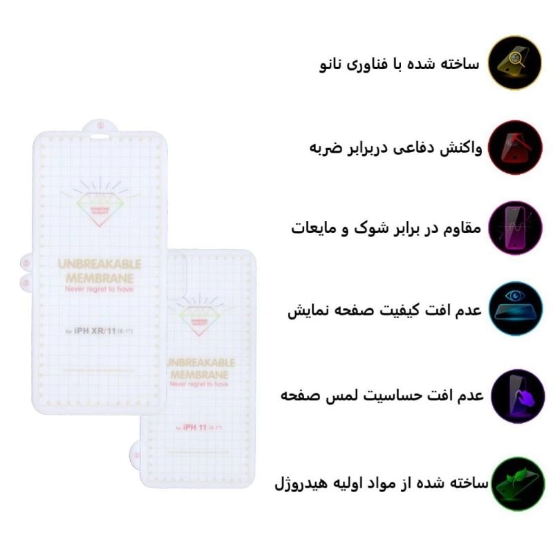 محافظ صفحه نمایش و پشت گوشی اپل iPhone 11 بوف مدل Hg01 - Buff Hg01 iPhone 11 Back & Screen Protector
