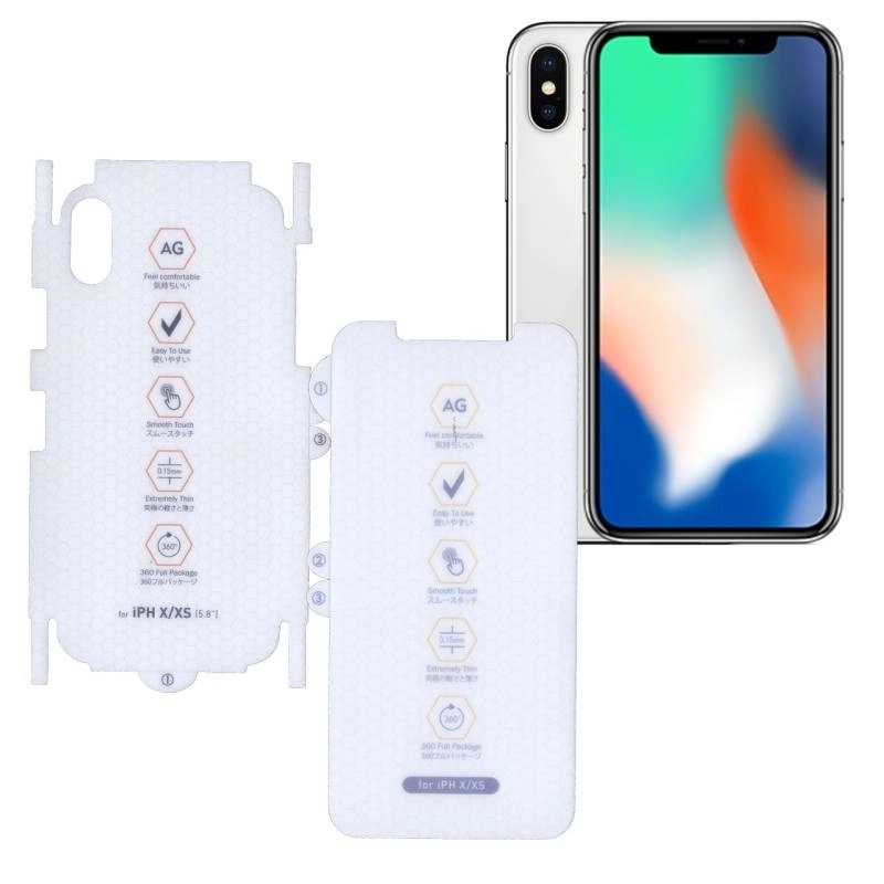 محافظ صفحه نمایش و پشت گوشی اپل iPhone X بوف مدل HgM15 - Buff HgM15 iPhone X Back & Screen Protector