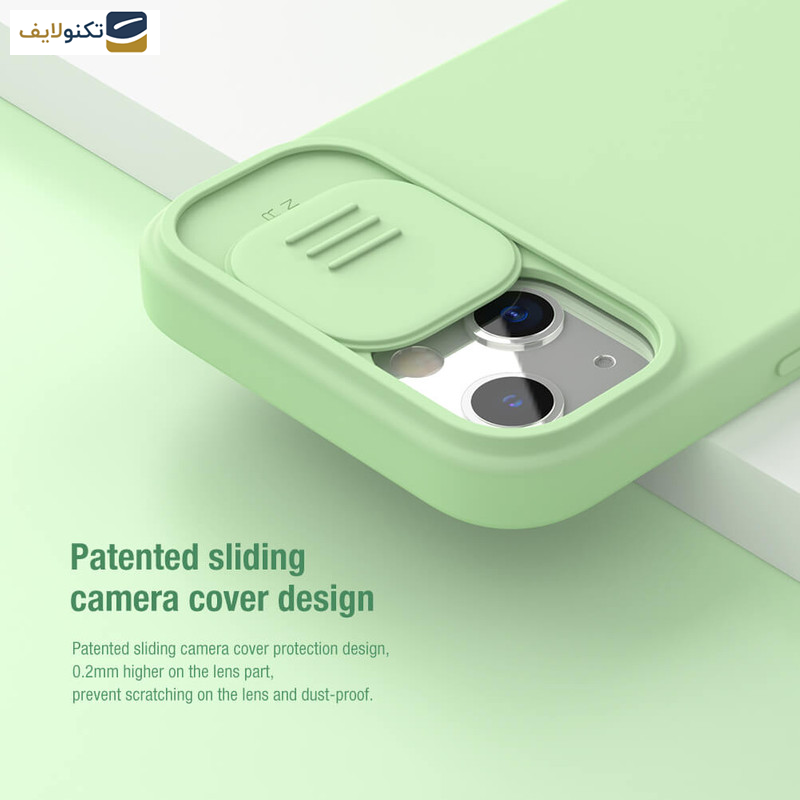 کاور گوشی موبایل اپل iPhone 13 نیلکین مدل CamShield Silky Magnetic Silicon - 