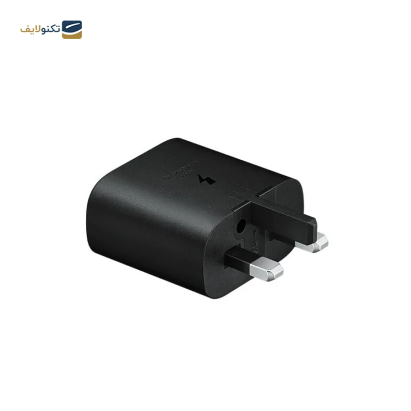 شارژر دیواری سامسونگ 25 وات مدل EP-TA800 به همراه تبدیل 3 به 2 هادرون مدل A10-1 چراغدار - Samsung EP-TA800 3 Pin Charger 25 Watt with Hadron Adapter Plug