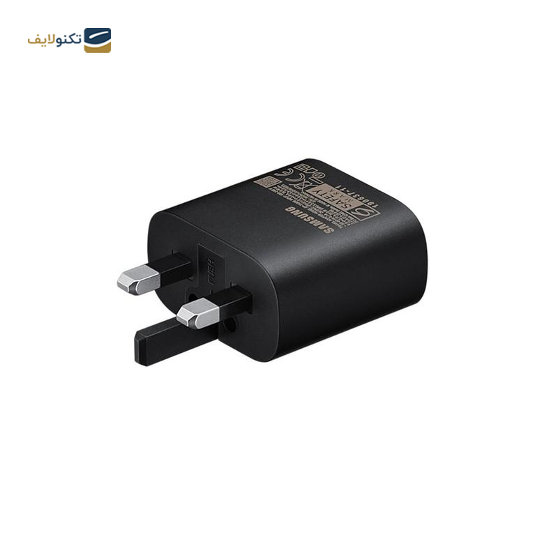 شارژر دیواری سامسونگ 25 وات مدل EP-TA800 به همراه تبدیل 3 به 2 هادرون مدل A10-1 چراغدار - Samsung EP-TA800 3 Pin Charger 25 Watt with Hadron Adapter Plug
