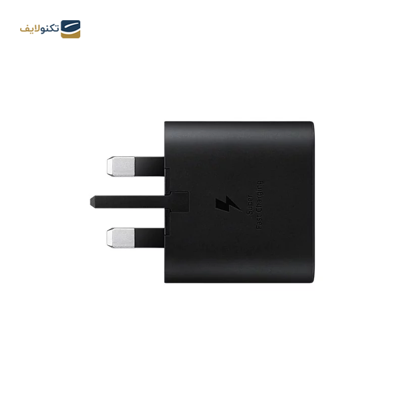 شارژر دیواری سامسونگ 25 وات مدل EP-TA800 به همراه تبدیل 3 به 2 هادرون مدل A10-1 چراغدار - Samsung EP-TA800 3 Pin Charger 25 Watt with Hadron Adapter Plug