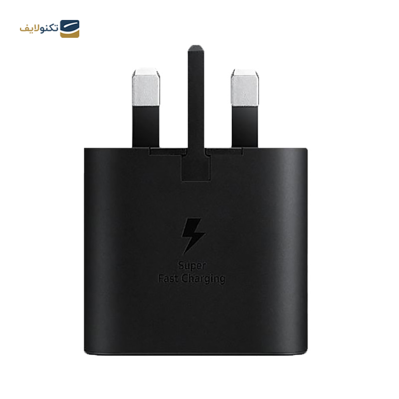 شارژر دیواری سامسونگ 25 وات مدل EP-TA800 به همراه تبدیل 3 به 2 هادرون مدل A10-1 چراغدار - Samsung EP-TA800 3 Pin Charger 25 Watt with Hadron Adapter Plug
