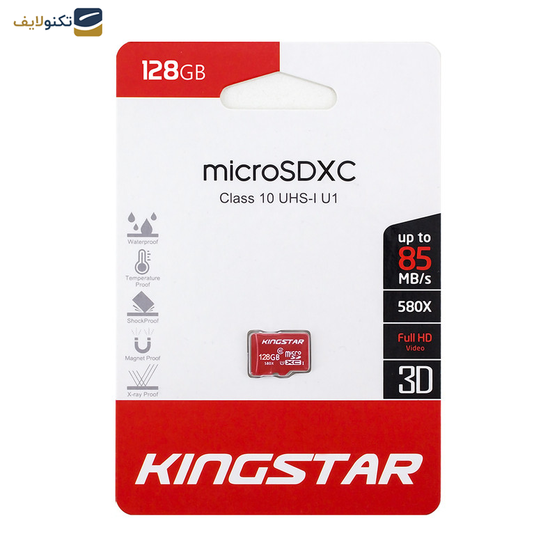 کارت حافظه microSDXC کینگ استار مدل 580X کلاس 10 استاندارد UHS-I U1 سرعت 85MBps ظرفیت 128 گیگابایت - 