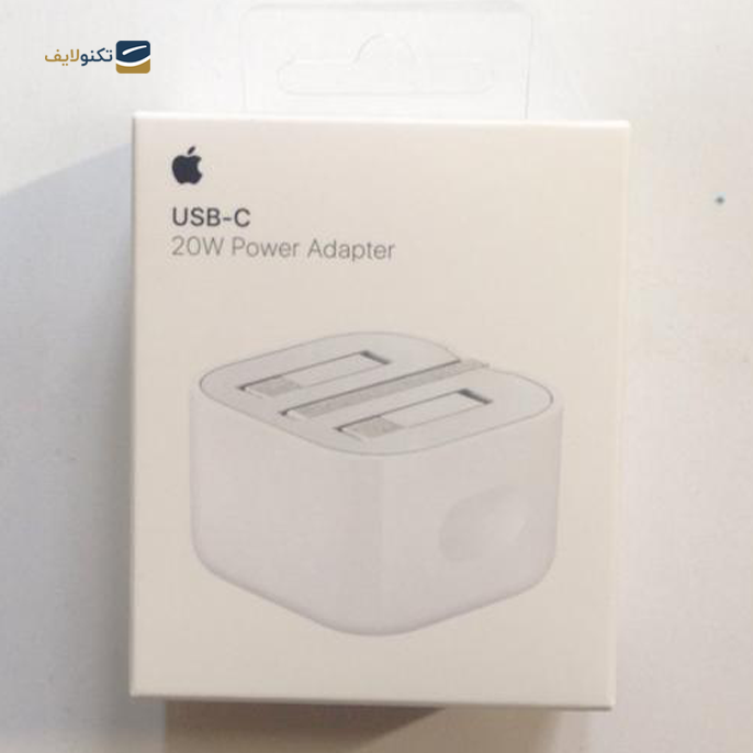 شارژر دیواری اپل مدل 20 وات B/A به همراه تبدیل 3 به 2 هادرون مدل A10-1 چراغدار - Apple 20 Watt Wall Charger B/A with Hadron Adapter Plug