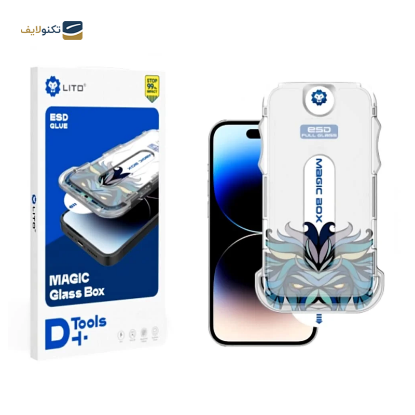 گلس گوشی اپل iPhone 13 Pro لیتوو مدل D+ Tools Magic Glass Box به همراه کیت نصب - Lito D+ Tools Magic Glass Box Screen Protector for iPhone 13 Pro