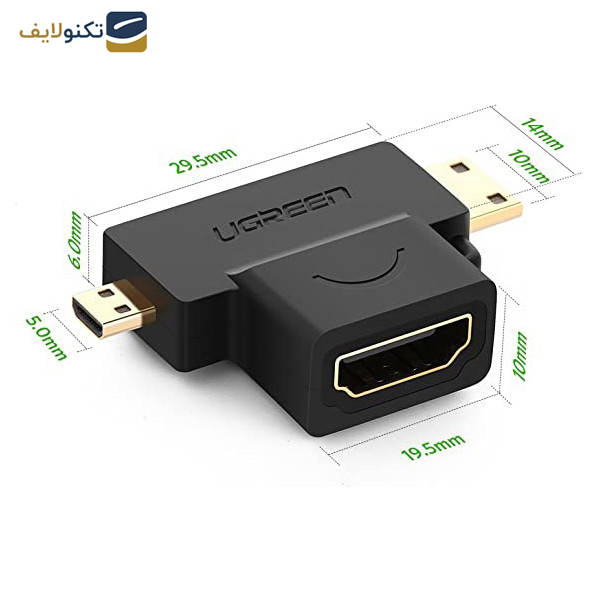 مبدل Micro HDMI به Mini HDMI-HDMI یوگرین مدل HD129 - 