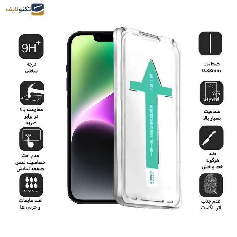 گلس گوشی اپل iPhone 13-14-13 Pro اپیکوی مدل Xundd Axe Easy install  - Epicoy Xundd Axe Easy install Glass Screen Protector For Apple iPhone 13-14-13 Pro