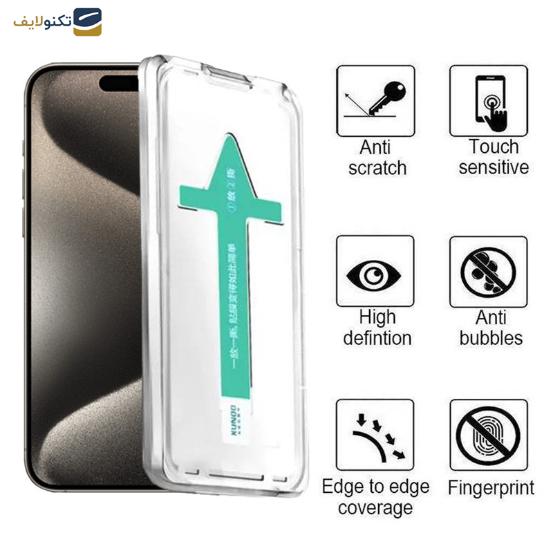 گلس گوشی اپل iPhone 15 Pro Max اپیکوی مدل Xundd Axe Easy install  - Epicoy Xundd Axe Easy instal Glass Screen Protector For Apple iPhone 15 Pro Max