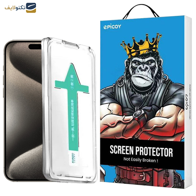 گلس گوشی اپل iPhone 15 Pro Max اپیکوی مدل Xundd Axe Easy install  - Epicoy Xundd Axe Easy instal Glass Screen Protector For Apple iPhone 15 Pro Max