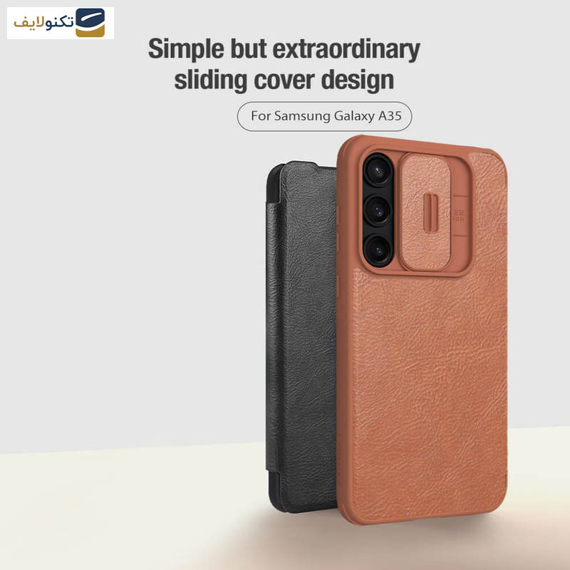 کیف کلاسوری گوشی سامسونگ Galaxy A35 نیلکین مدل Qin Pro Leather - Nillkin Qin Pro Series Leather case for Samsung Galaxy A35