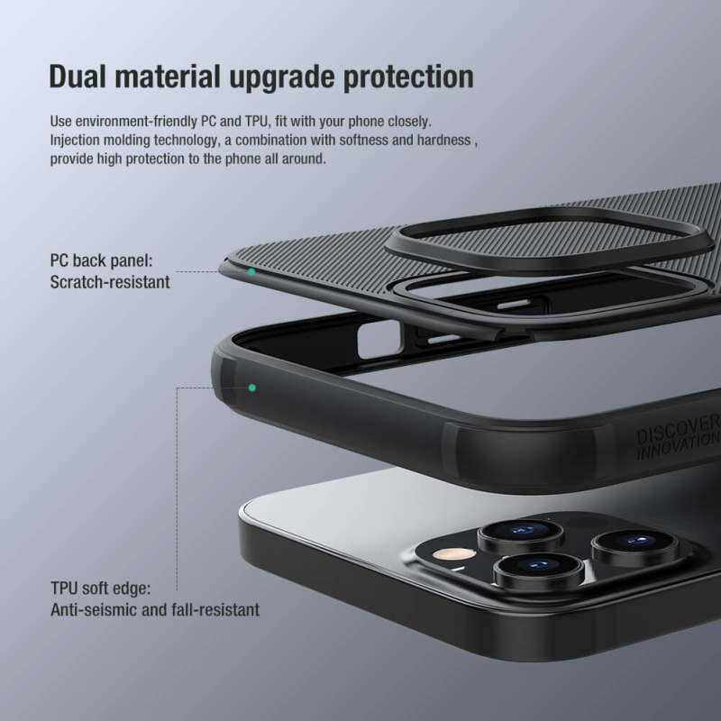 کاور گوشی اپل IPhone 13 Pro Max نیلکین مدل Super Frosted Shield Pro - Nillkin Super Frosted Shield Pro Case Cover for iPhone 13 pro max
