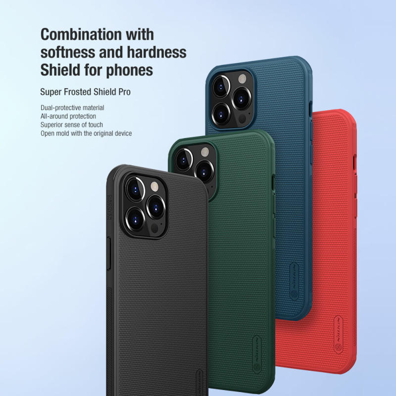 کاور گوشی اپل IPhone 13 Pro Max نیلکین مدل Super Frosted Shield Pro - Nillkin Super Frosted Shield Pro Case Cover for iPhone 13 pro max