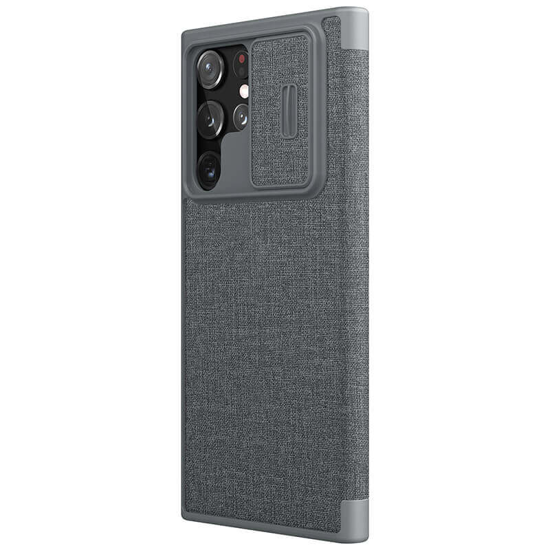 کیف کلاسوری گوشی سامسونگ Galaxy S22 Ultra نیلکین مدل Qin Pro Plain Cloth - Nillkin Qin Pro Plain Cloth Bag for Galaxy S22 Ultra