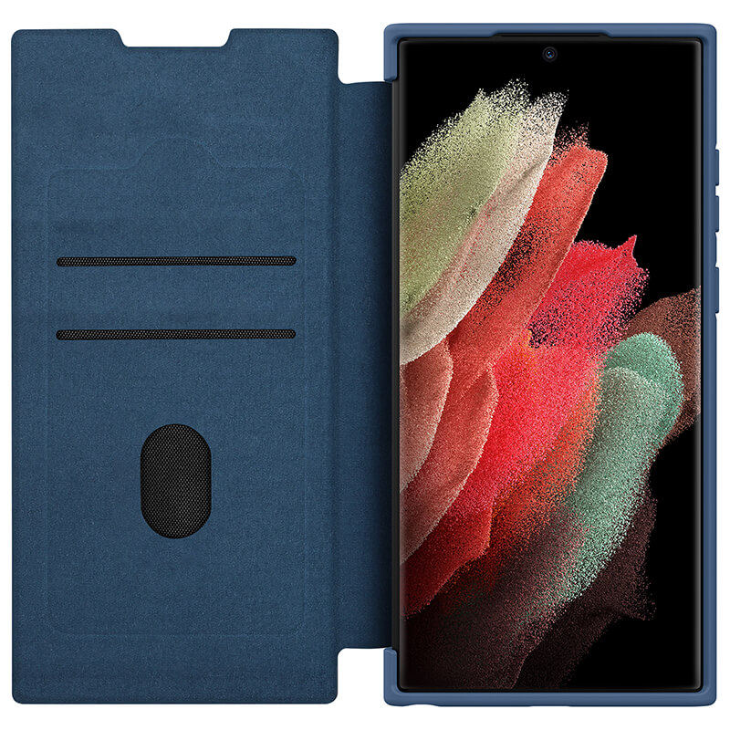 کیف کلاسوری گوشی سامسونگ Galaxy S22 Ultra نیلکین مدل Qin Pro Plain Cloth - Nillkin Qin Pro Plain Cloth Bag for Galaxy S22 Ultra