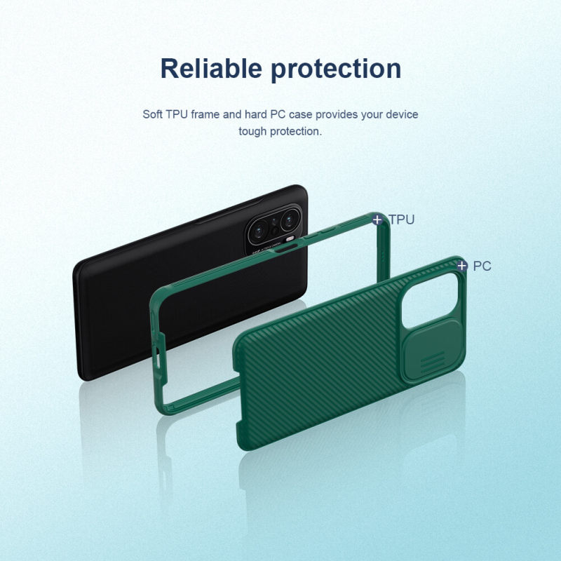 کاور گوشی شیائومی Redmi K40 / K40 Pro / K40 Pro Plus / Mi 11i / Poco F3 / Mi 11X / Mi 11 X Pro نیلکین مدل CamShield Pro - Nillkin CamShield Pro Case Cover for Redmi K40 / K40 Pro / K40 Pro Plus / 11i / Poco F3 / 11X / 11 X Pro