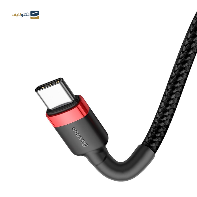 کابل دو سر تایپ سی باسئوس مدل PD 60W طول 1 متر - Baseus Cafule Type-C PD2.0 60W flash charging data line (20V 3A) 1m Red+Black
